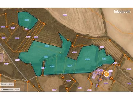 terrain agricole 5 93 ha avec ruisseau permanent – idéal bio / chevaux