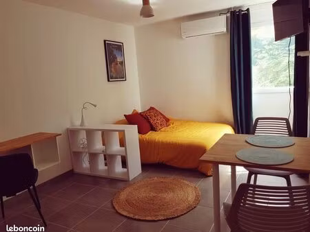 studio meublé 20 m² – fac 4 sainte-clotilde – parking – clim – disponible 1er août