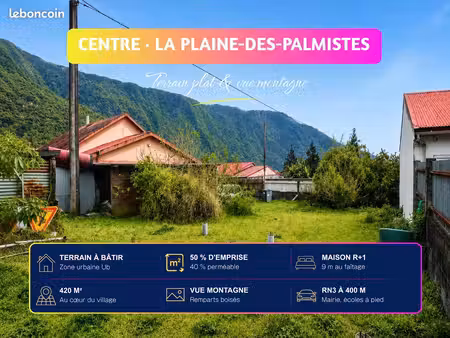 terrain 420 m² la plaine-des-palmistes