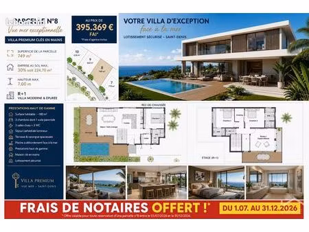 terrain 620 m² saint-denis