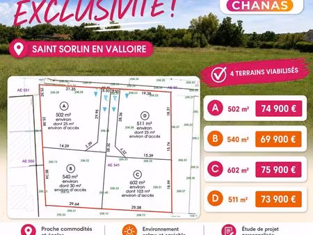 terrain 540 m² saint-sorlin-en-valloire