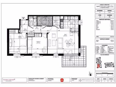appartement 3 pièces 75 m²