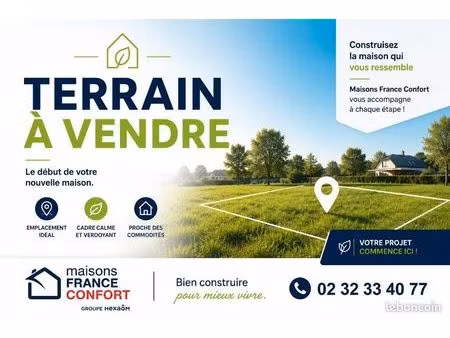 terrain 1 035 m² louviers