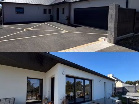 maison contemporaine de plain pieds - construction 2024 - re 2020 - dpe à