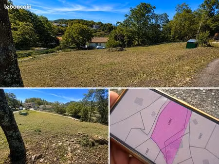 terrain constructible à meyrannes – 1 255 m² – vue dégagée – exposition plein sud