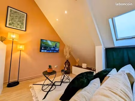 t1 bis meublé + internet netflix & parking