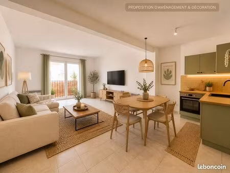 t4 : duplex t4 avec belle hauteur sous plafond - cournonterral