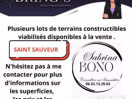 terrain 457 m² saint-sauveur