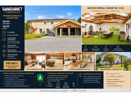une propriété familiale de 560 m² utiles