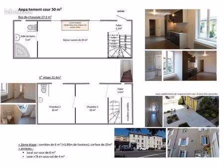 particulier loue tomblaine village-mairie  proche nancy  f3 duplex 58 m2
