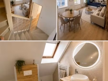 à louer – superbe duplex entièrement rénové  lumineux et meublé