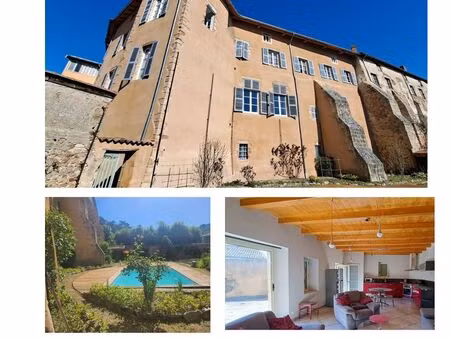 ensemble immobilier : app. privatif de charme + app. locatifs + gîte +garage 140 m2 + jard