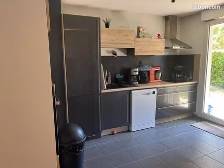 appartement meublé 2 pièces en rdc + garage + jardin