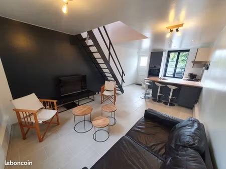 maison meublée 65m2 3 pièces à louer sur marcq en baroeul  secteur collège / bourg
