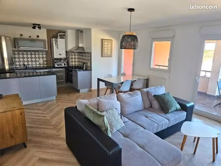 t3 meublé lumineux de 67m² avec balcon