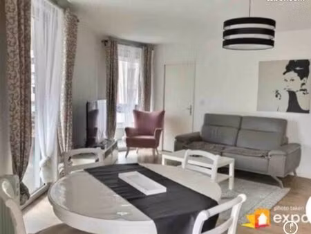 f3 meublé 60 m² + grand balcon 18 m² + parking – résidence calme et récente – gennevillier