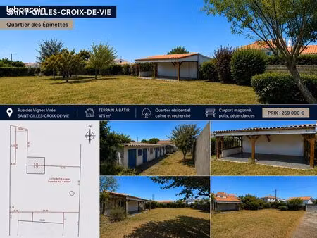 terrain à bâtir – 475 m²