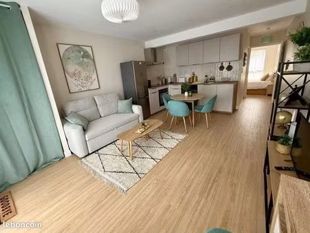 t2 meublé rénové 41 m² – climatisé – cave privative – extérieur
