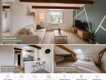 studio neuf 25m2 + grenier aménagé