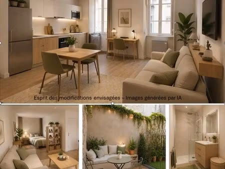 grand studio climatisé meublé avec terrasse et cave  électricité  eau et wifi compris – ec
