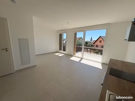 lampertheim loue lumineux studio neuf avec vue  terrasse et parking