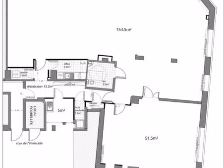 mur et commercialité 242m² - 16e - chaillot/muette