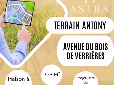 terrain 375 m² avec maison à démolir - fort potentiel