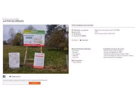 terrain 371 m² teloche