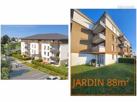 t2 avec jardin et place de parking  dispo le 6 septembre