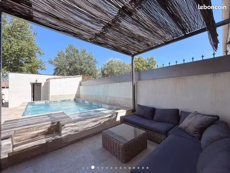 maison contemporaine meublée avec studio indépendant  piscine & jacuzzi – sorgues limite l