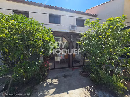 a vendre viager occupe - canohes maison 2 faces  4 pièces avec garage et jardin