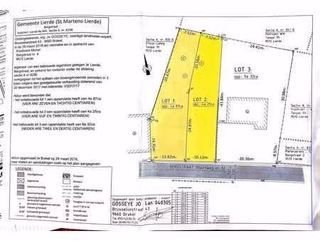 terrain à vendre avec permis et plans à lierde.