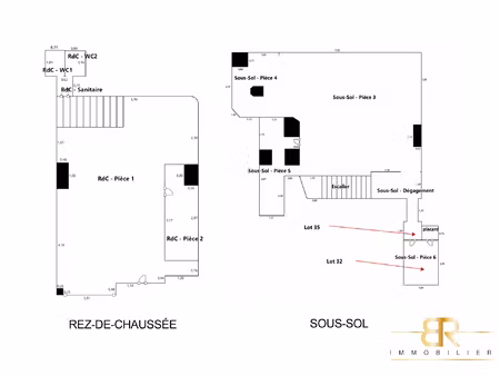 local commercial / rue sainte-beuve / 100 m2 / vitrine / cav
