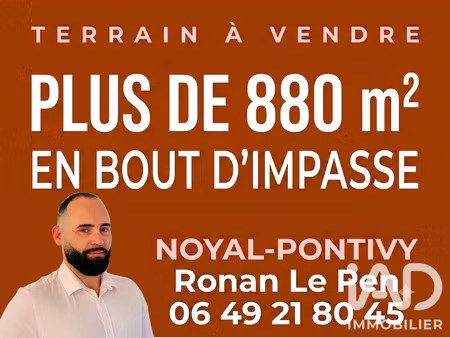 vente terrain 885 m²
