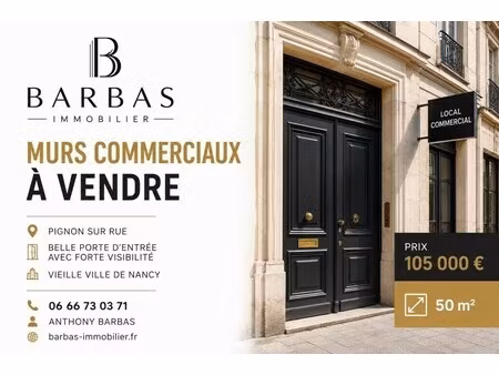 vente commerce nancy 54000 50m²