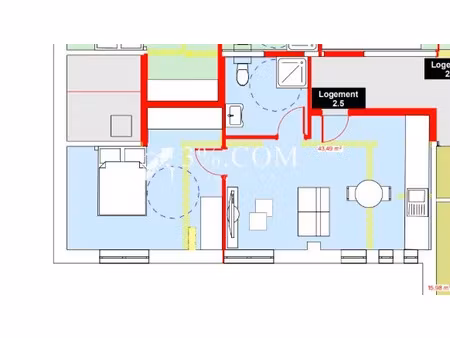 vente appartement 2 pièces 41 m² à ribeauville (68150)  130 000 €
