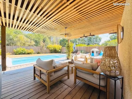 maison 3 chambres avec piscine et grande terrasse à saint-aubin-de-médoc
