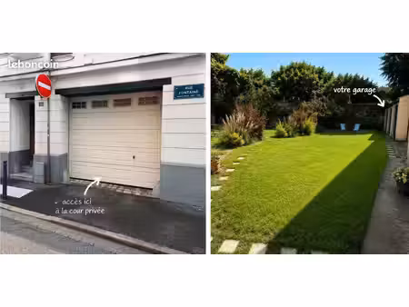 ◊ garage / box fermé 12 m² – la madeleine (40 rue fontaine) – 135 / mois
