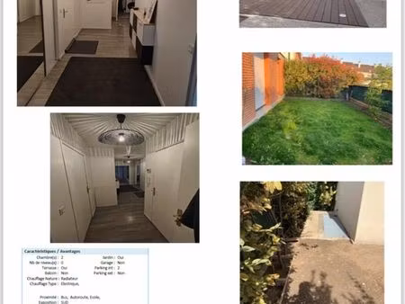 a loué appartement t3 meublé en rez de jardin saint ouen l'aumone