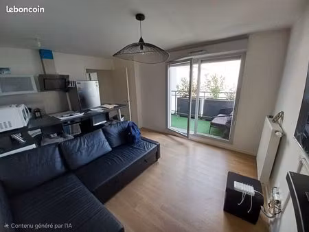 t2 meublé lumineux 37m² - balcon & parking