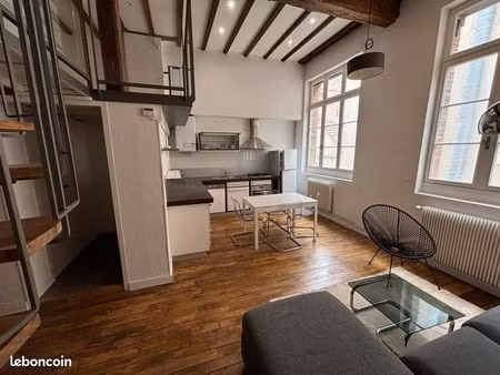 location appartement – t3 meublé en duplex - 70m2 – quartier saint aubin