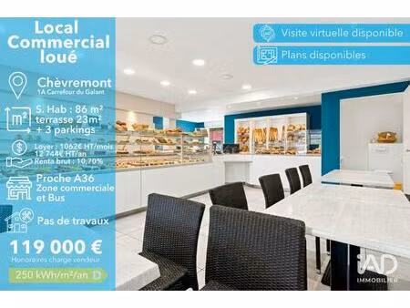 vente boutique/local commercial 86 m²