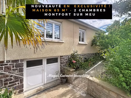 maison 2 chambres proche gare de montfort sur meu 35160
