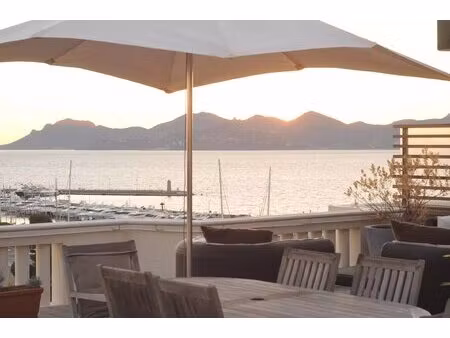 cannes croisette magnifique vue mer  2 chambres et un petit bureau