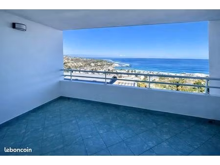 rare: duplex t3 vue mer panoramique - 2 terrasses - 2 parkings