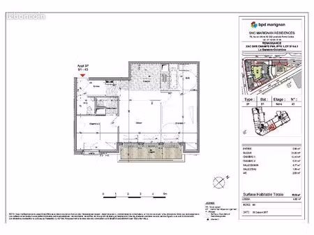 appartement 3 pièces 55 m²