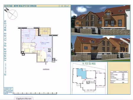 vente appartement 2 pièces 40.3 m² à bonnelles (78830)  208 000 €