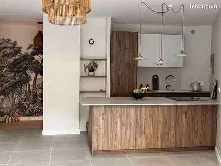 francheville (69340) – t2 entièrement rénové avec terrasse  garage  cave et loggia