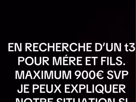 en recherche de t3 pour mère et fils
