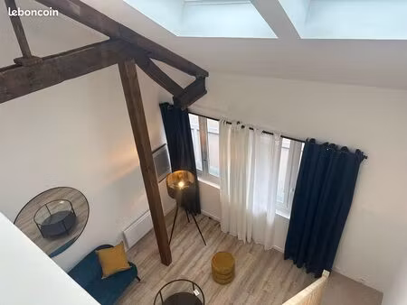 loft t2 meuble ( tv  internet  parking et accès piscine et salle sport )